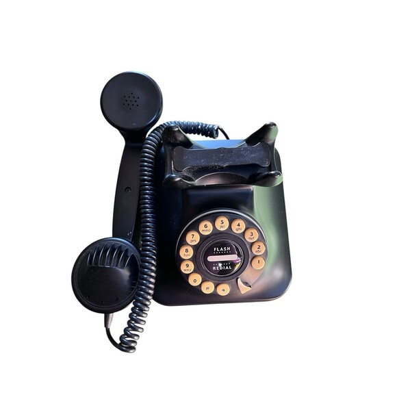 Pottery Barn 1950s Style Retro Black Touch Tone Telephone - Picture 8 of 9